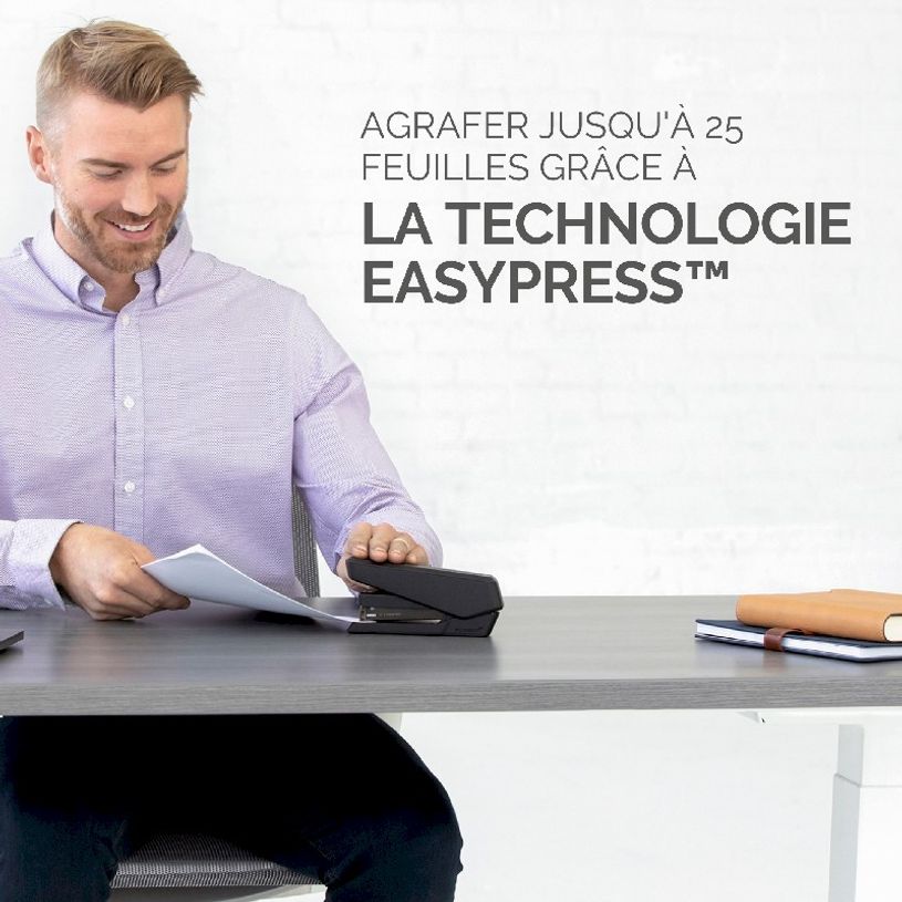 0043859776610-Fellowes - Agrafeuse LX850 EasyPress noire avec Microban® - capacité de 25 feuilles - pl-P_405124145_4-3