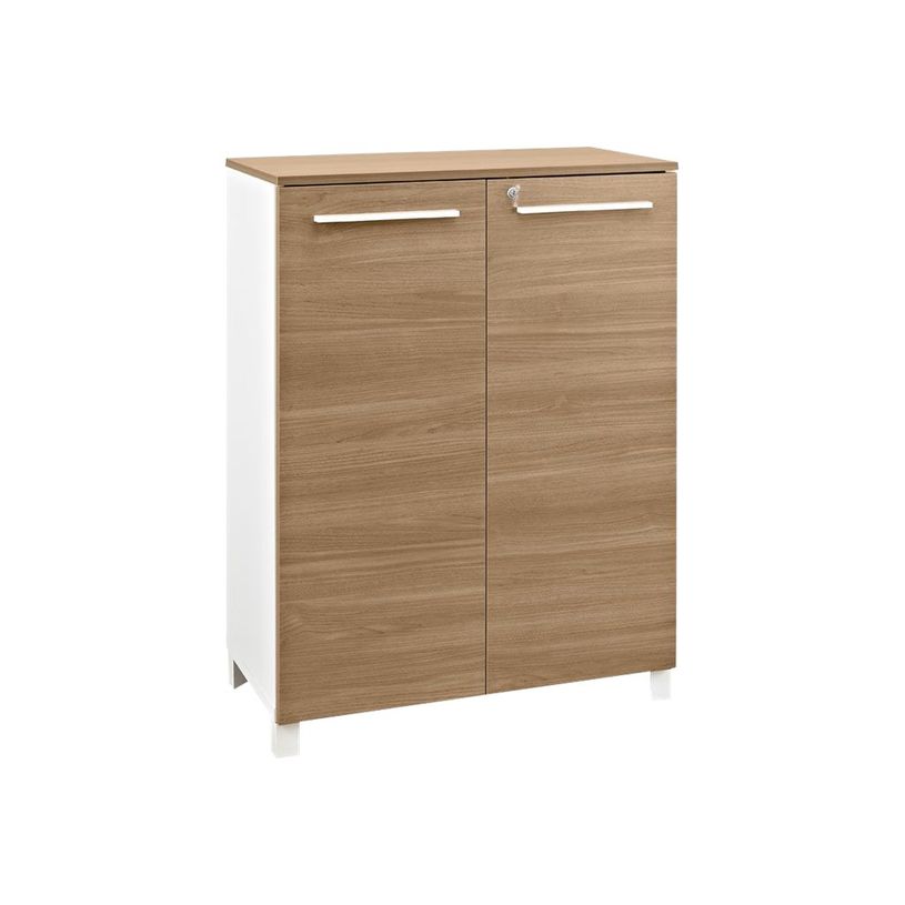 3483600215871-Rangement mi-hauteur SUNDAY - L80 x H114 x P42 - portes en chêne - top bois en option-P_405124465_1-0