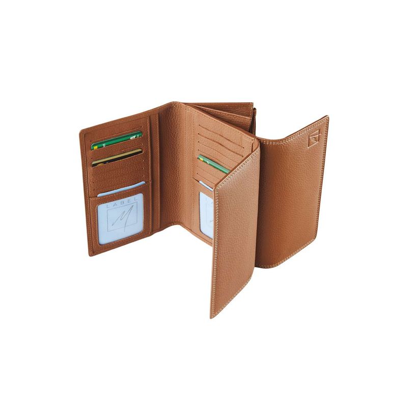 5413082210093-Porte-monnaie double fermeture éclair Dakota - cognac - label M-P_405127121_2-1