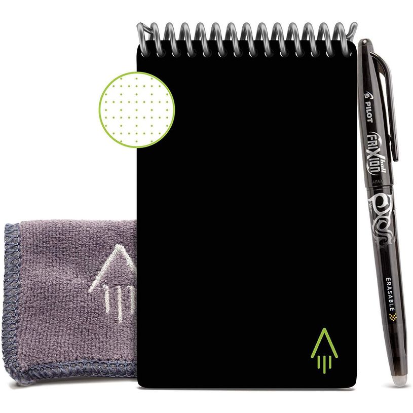 0850015045189-Rocketbook Core - Mini Bloc-notes connecté - 48 pages réutilisables - A6 - noir -P_405127358_1-0