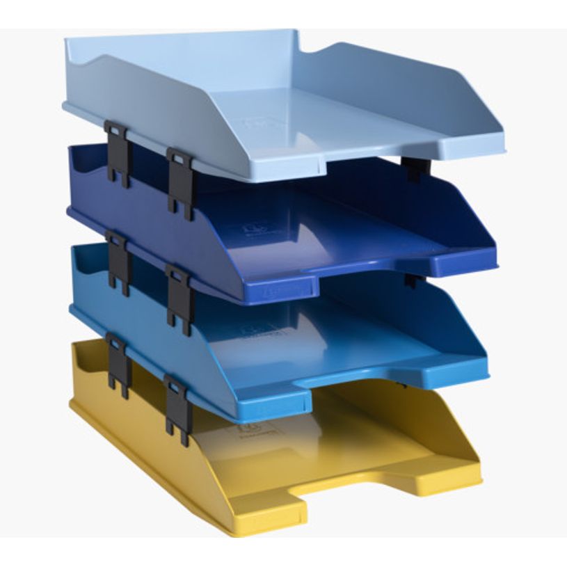 9002495113204-Exacompta BeeBlue - Lot de 4 corbeilles à courrier - couleurs assorties-P_405128440_2-0