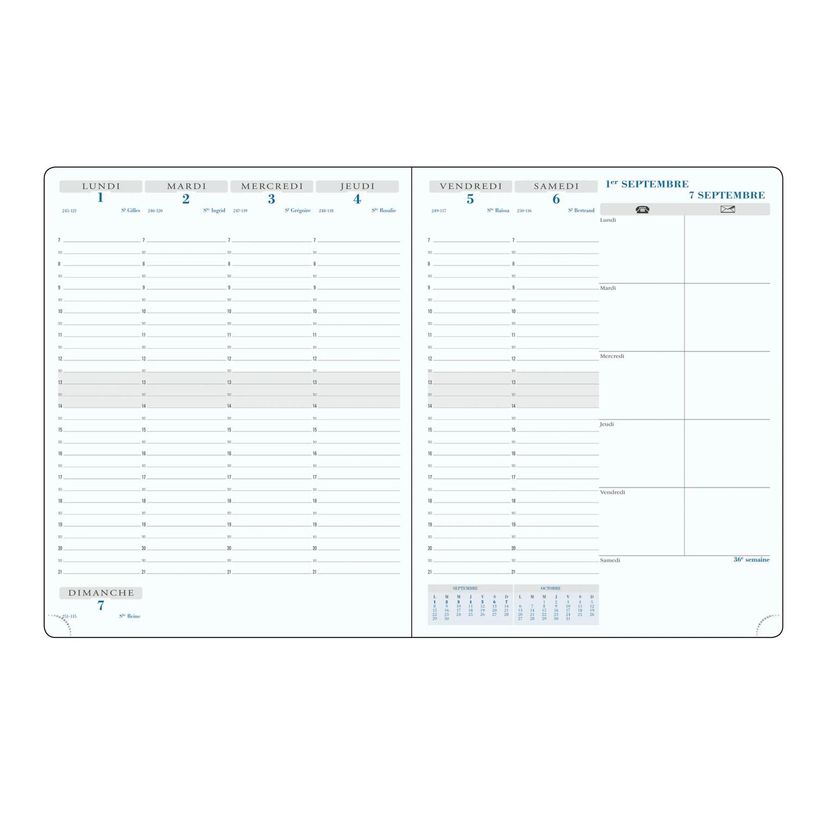 3660942080194-Agenda Eden - 1 semaine sur 2 pages - 21 x 27 cm - disponible dans différentes couleurs --P_405128571_3-2