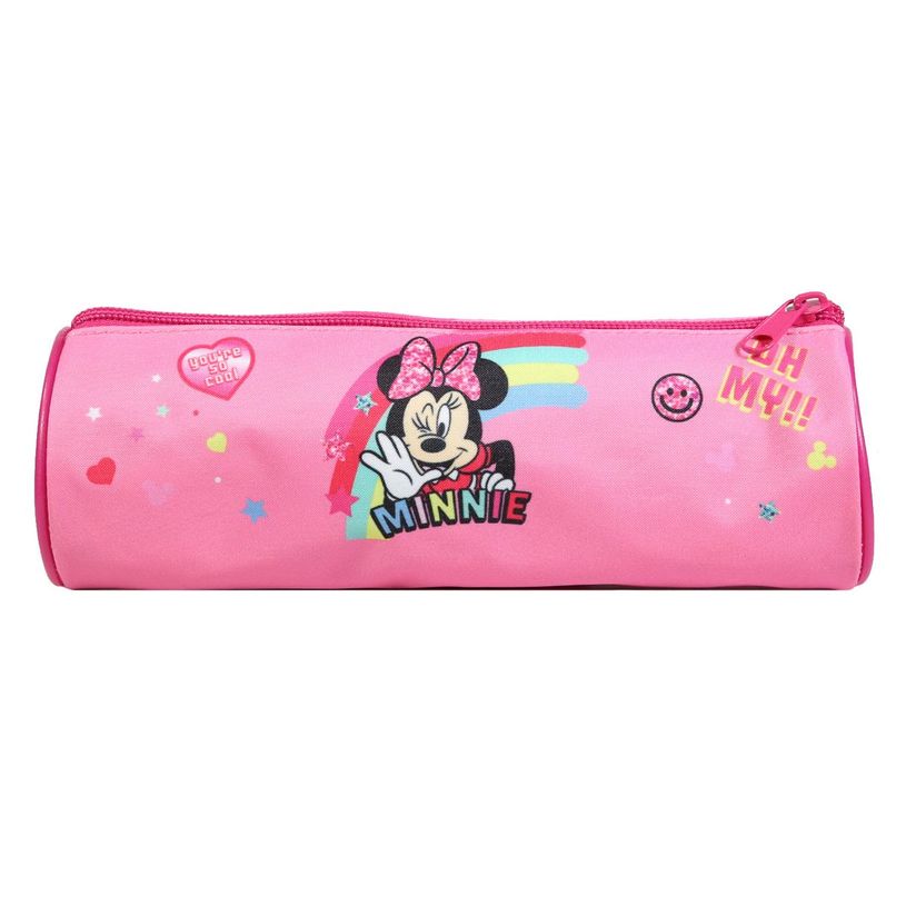 3666311015385-Trousse ronde Minnie - 1 compartiment - rose - Bagtrotter-P_405128787_3-2