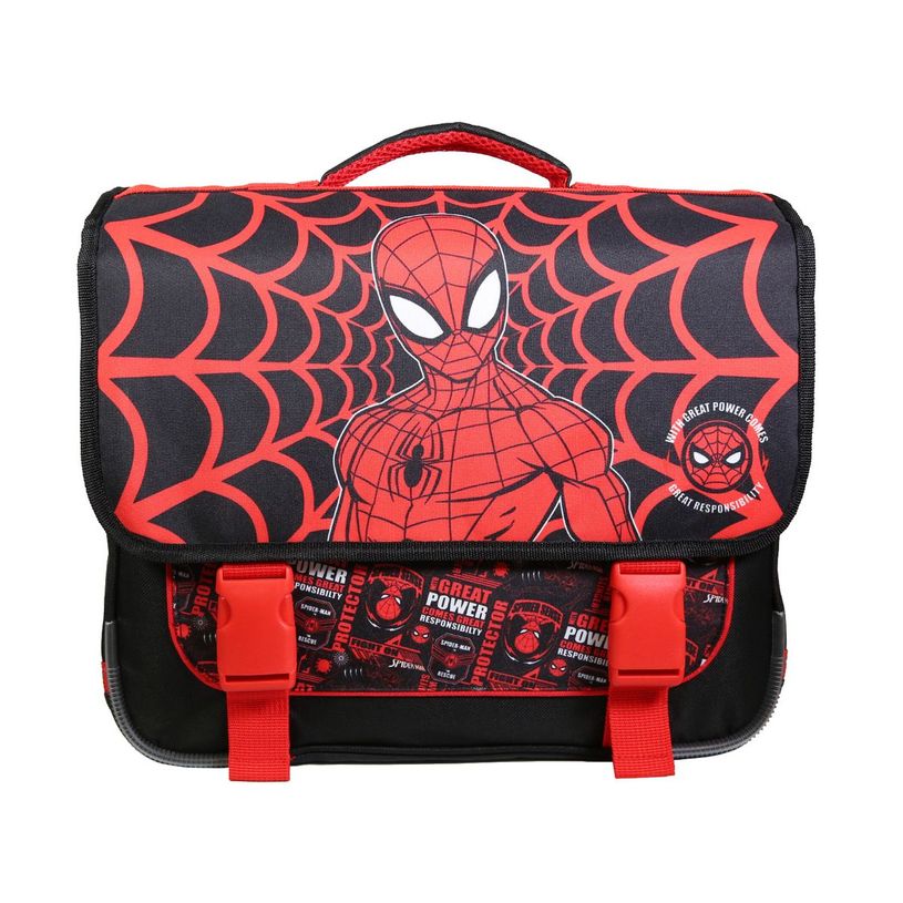 3666311013107-Cartable Spiderman 38 cm - 2 compartiments - rouge - Bagtrotter-P_405128846_1-0