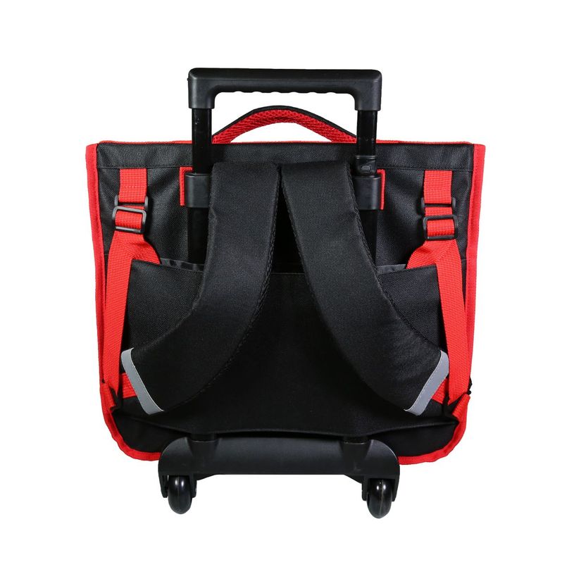3666311013091-Cartable à roulettes Spiderman 38 cm - 2 compartiments - rouge - Bagtrotter-P_405128847_3-2