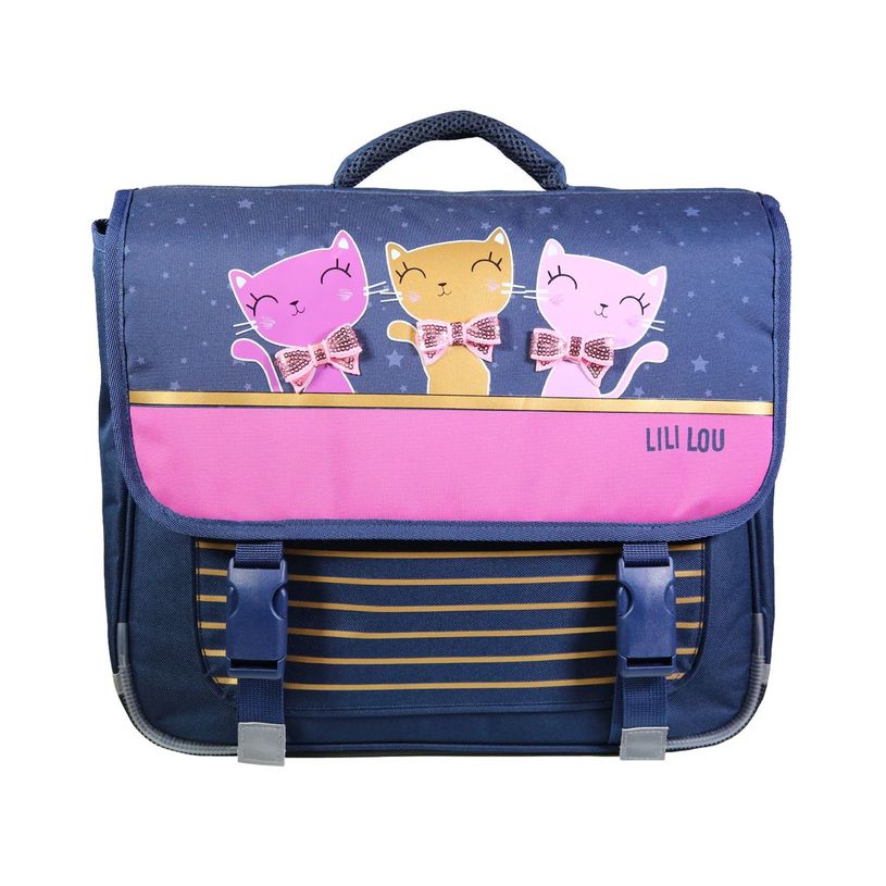 3666311012537-Cartable Lililou 38 cm - 2 compartiments - noir - Bagtrotter-P_405128864_1-0