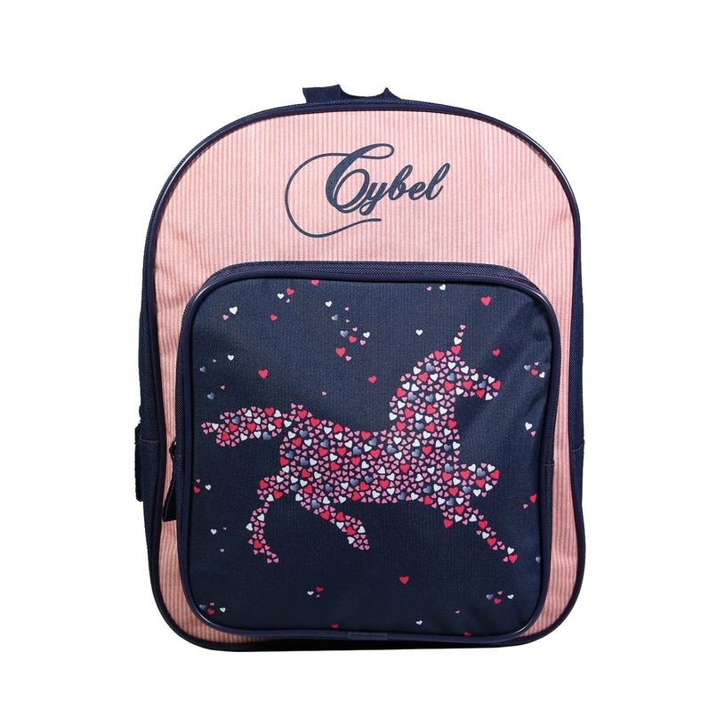 3666311012100-Sac à dos maternelle Cybel - 1 compartiment - bleu/velours - Bagtrotter-P_405128889_1-0