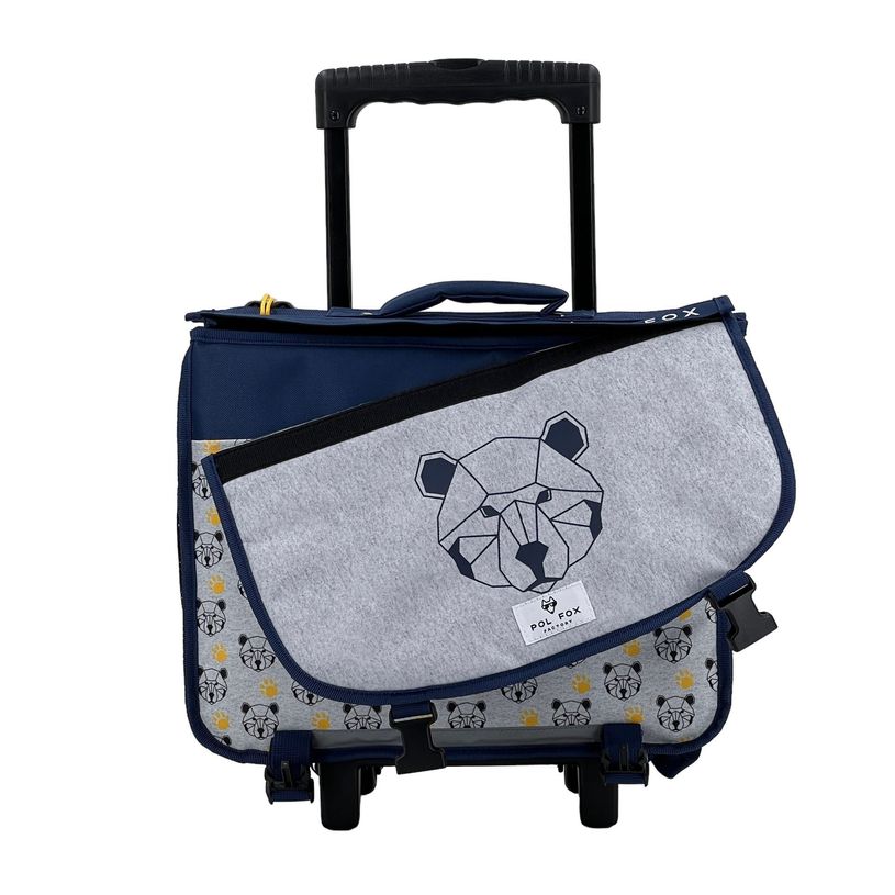 3663842007766-Cartable réversible à roulettes Bear 38 cm - 2 compartiments - ourson - Pol Fox-P_405129106_4-3
