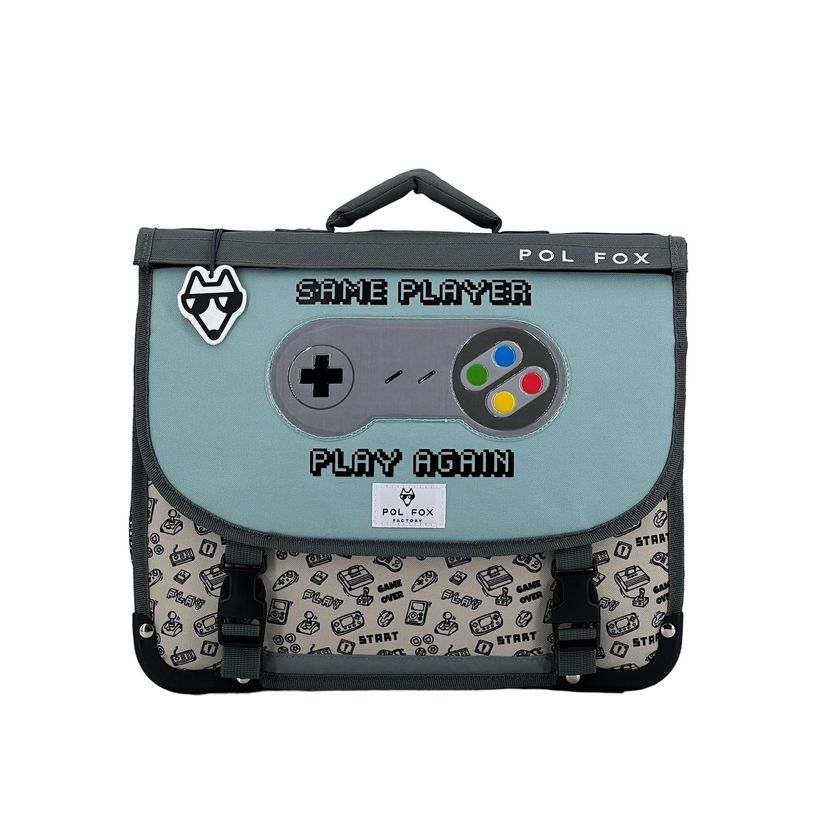 3663842007902-Cartable réversible Gamer 38 cm - 2 compartiments - Pol Fox-P_405129120_1-0