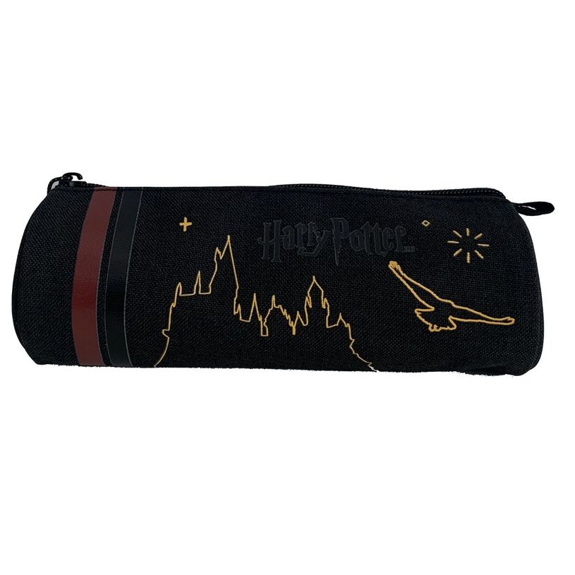 3661507528830-Trousse ronde Harry Potter Gryffondor - 1 compartiment - gris - Kid'Abord-P_405129235_1-0