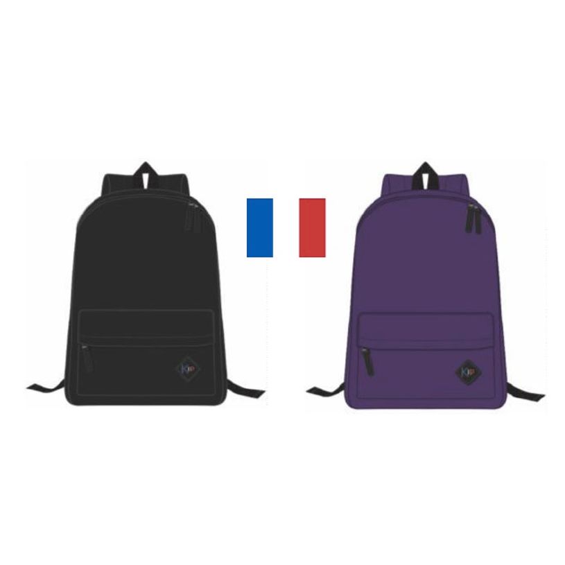 3661507020433-Sac à dos KIP Made in France - 1 compartiment - noir/violet - Kid'Abord-P_405129295_1-0