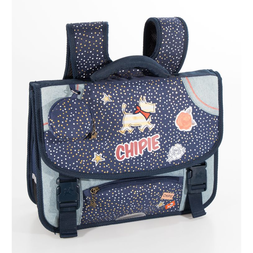 3045050442612-Cartable Chipie Dots - 2 compartiments - 38 cm - bleu - Hamelin-P_405129580_1-0