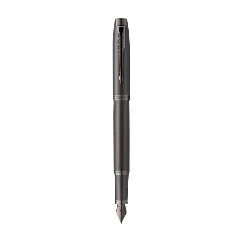 3026981729584-Styo plume monochrome Parker IM - Gris acier - plume fine - encre bleue-P_405130102_1-0
