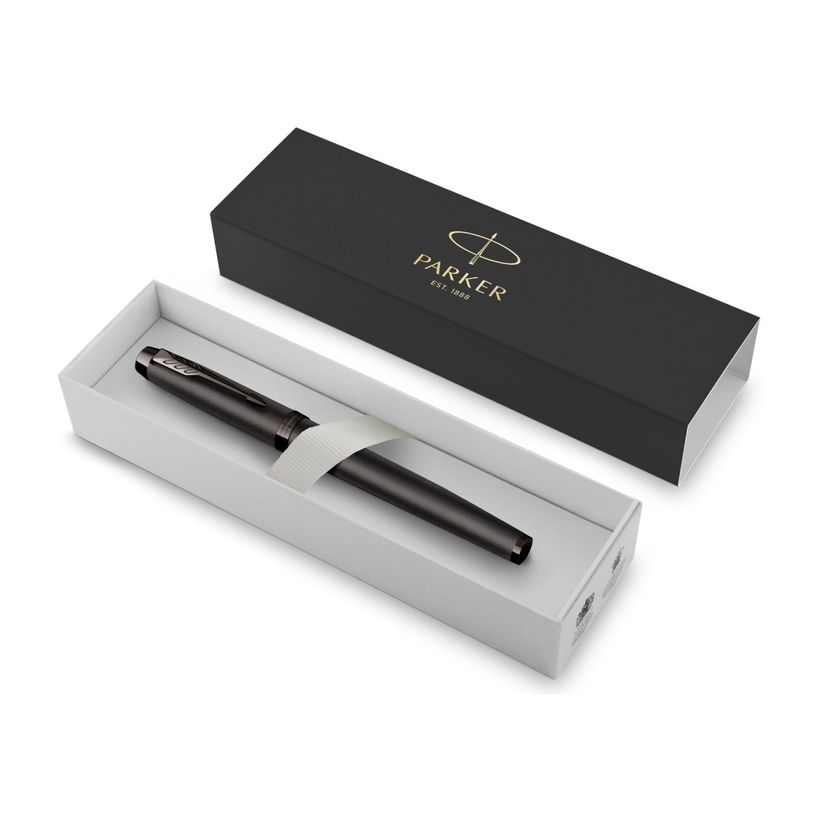 3026981729584-Styo plume monochrome Parker IM - Gris acier - plume fine - encre bleue-P_405130102_3-2