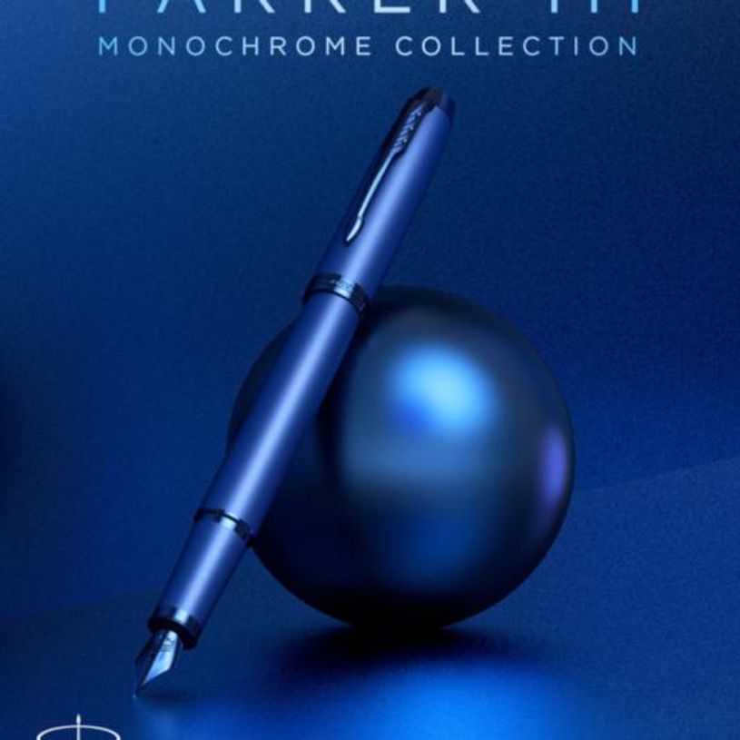 3026981729645-Parker IM Monochrome - Stylo plume bleu - pointe moyenne-P_405130107_4-3