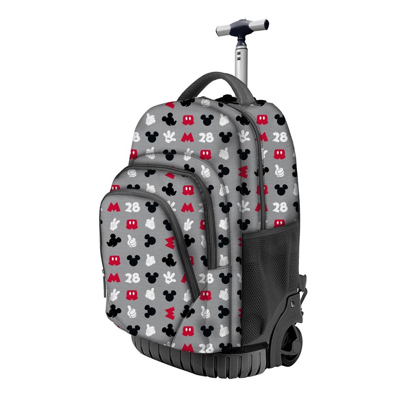 8445118043877-Mickey Mouse Grey - Sac à dos à roulettes - 2 compartiments - 32 x 47 cm - Karactermania-P_405130169_1-0
