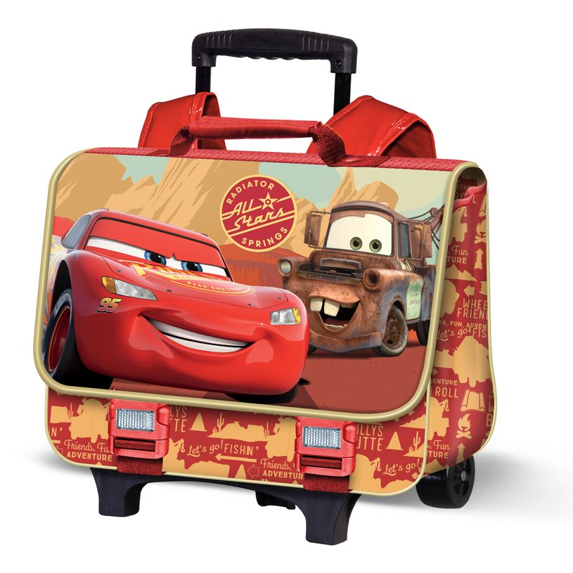8445118049558-Cars Desert Road - Cartable avec chariot amovible 38 cm - 1 compartiment - Karactermania-P_405130249_1-0