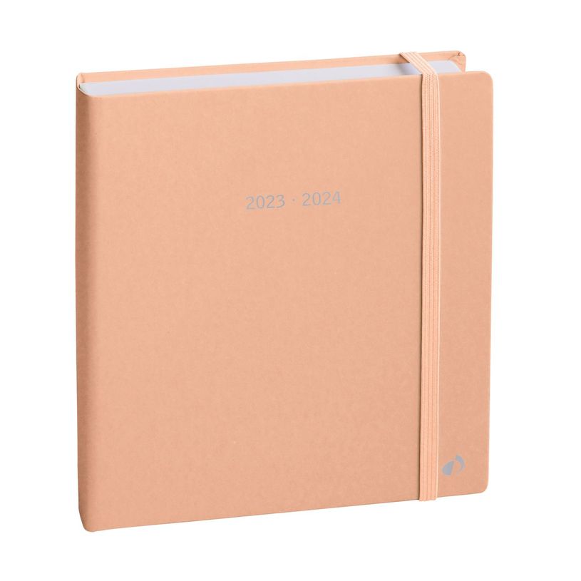 3371010500468-Agenda à élastique Pastel - 1 jour par page - 16 mois - 16 x 16 cm - pêche - Quo Vadis-P_405130396_1-0