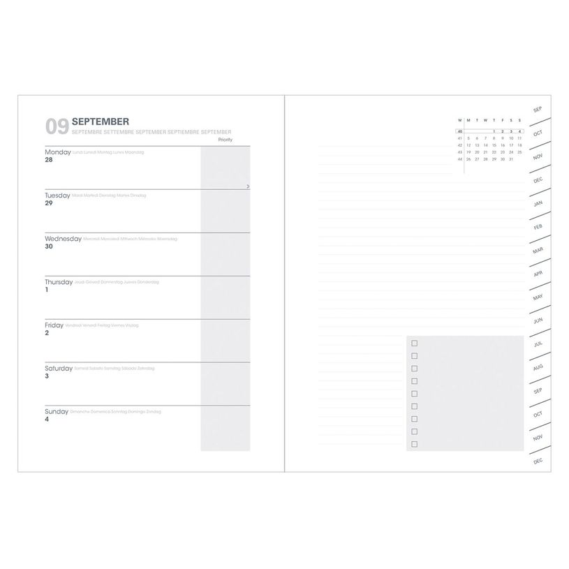 3371010497942-Agenda Stylish - 1 semaine par page + 1 page de note - 16 mois - 15 x 21 cm - tapisserie --P_405130419_2-1