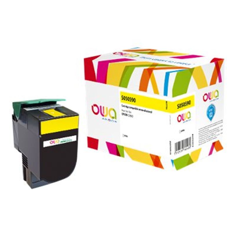 3112539762438-Cartouche laser remanufacturée Epson C13S050590 - jaune - Owa-P_405130680_1-0