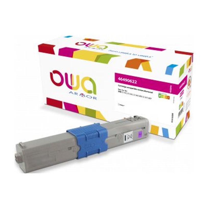 3112539851842- Cartouche laser compatible OKI 46490622 - magenta  - OWA -P_405130871_1-0