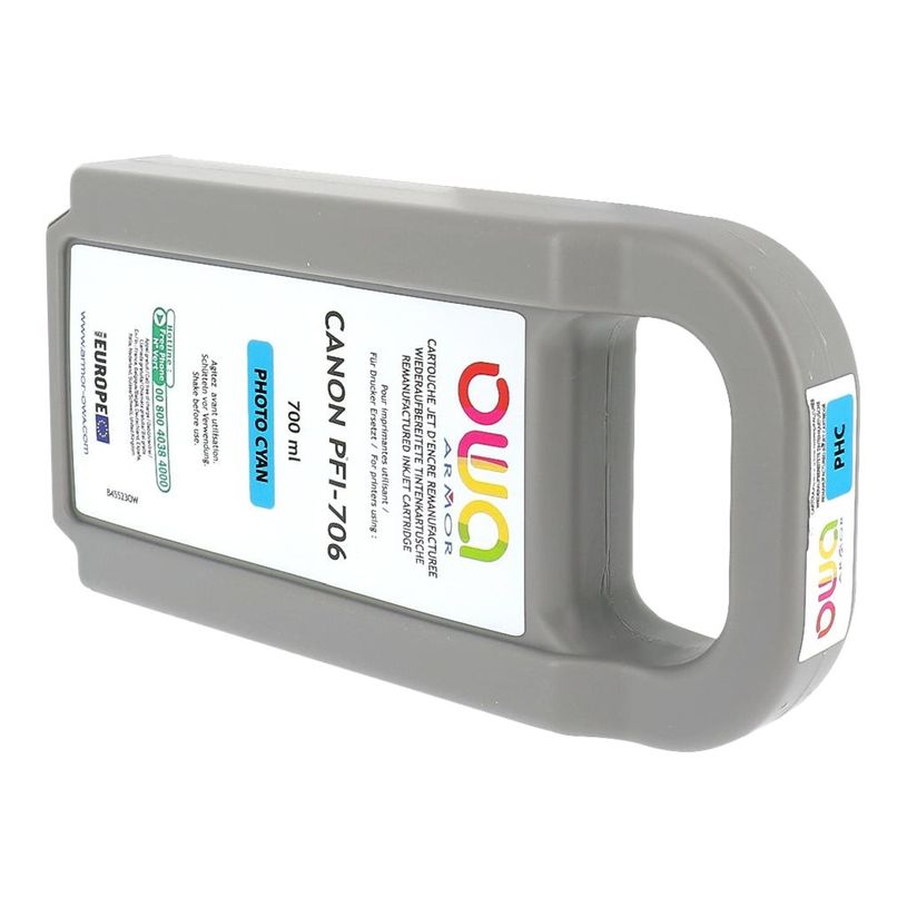 3112539753887-Cartouche remanufacturée Canon PFI-706PC - cyan - Owa-P_405131165_1-0