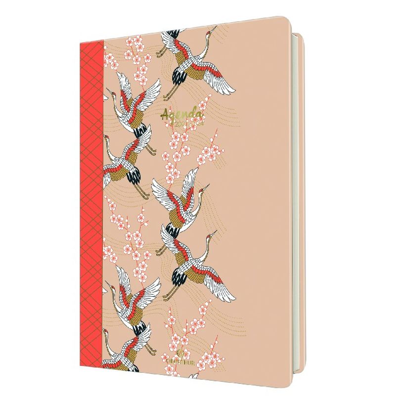 3664447145891-Agenda à élastique Sakura 25 - 1 semaine sur 2 pages - oiseaux - Oberthur-P_405132093_1-0