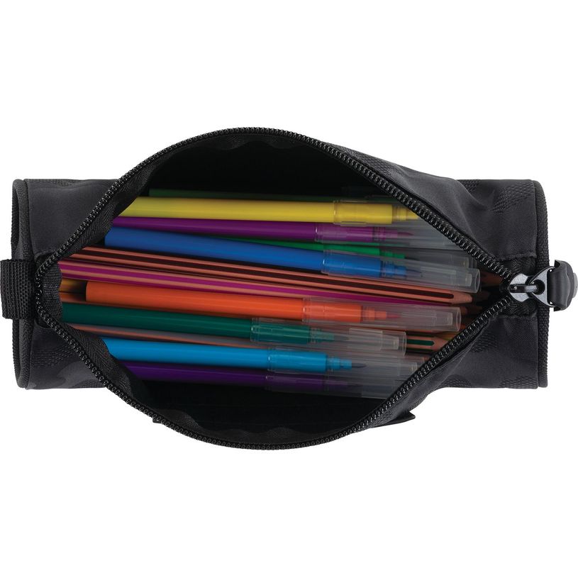 3664447147482-Trousse ronde Kaporal Boy - 1 compartiment - noir et motif camouflage - Oberthur-P_405132408_3-2