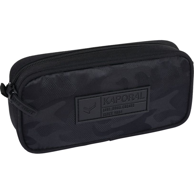 3664447147499-Trousse rectangulaire Kaporal Boy - 1 compartiment - noir et motif camouflage - Oberthur-P_405132409_1-0