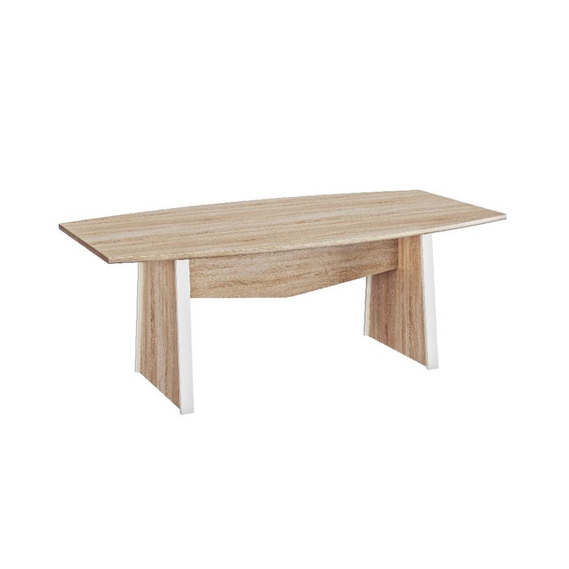 3483601144590-Table de réunion tonneau MAMBO - Chêne Sonoma/blanc-P_405132846_1-0