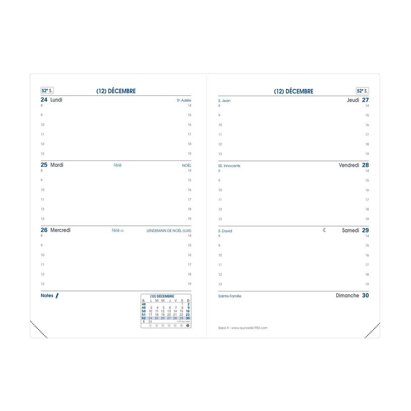 3371010481071-Agenda Impala Sapax - 1 semaine sur 2 pages - 10 x 15 cm - orange - Quo Vadis--1