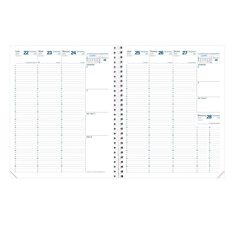 3371010482474-Agenda Impala Eurequart - 1 semaine sur 2 pages - 24 x 30 cm  - orange - Quo Vadis--1
