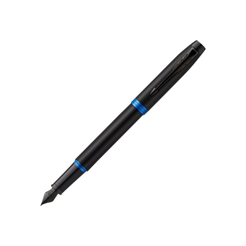0404051330916-Parker IM Essential Vibrant Rings - Stylo plume noir/bleu - pointe fine-P_405133091_1-0