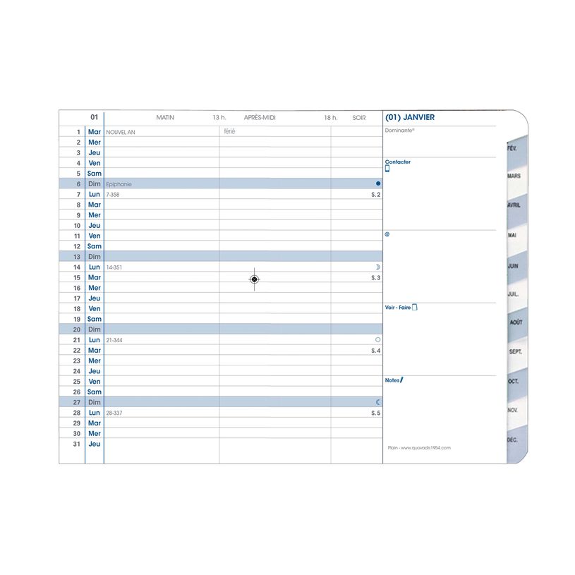 3371010481033-Agenda Impala Plain avec répertoire - 1 mois sur 1 page - 10 x 15 cm - orange - Quo Vadis-P_405133114_2-1