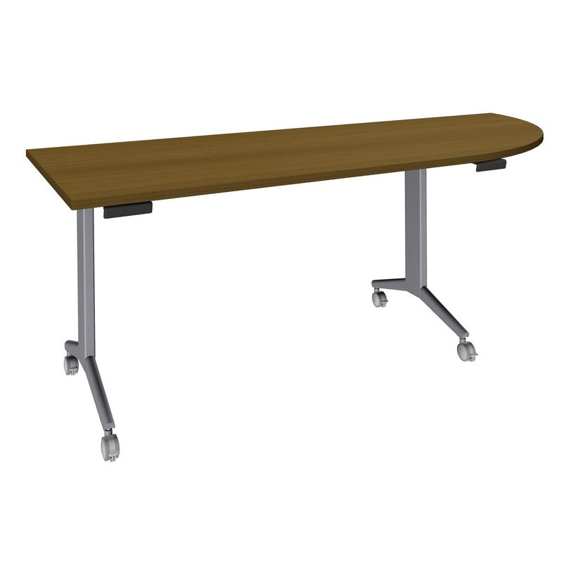 3253310387164-Table de réunion abattantes angle à droite - L200 x P80 cm - pied alu - plateau imitatio-P_405133450_1-0
