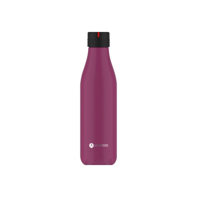 3614300019708-Les Artistes Paris - Gourde Bouteille isotherme 500 ml - violet - acier inoxydable-P_405133518_1-0