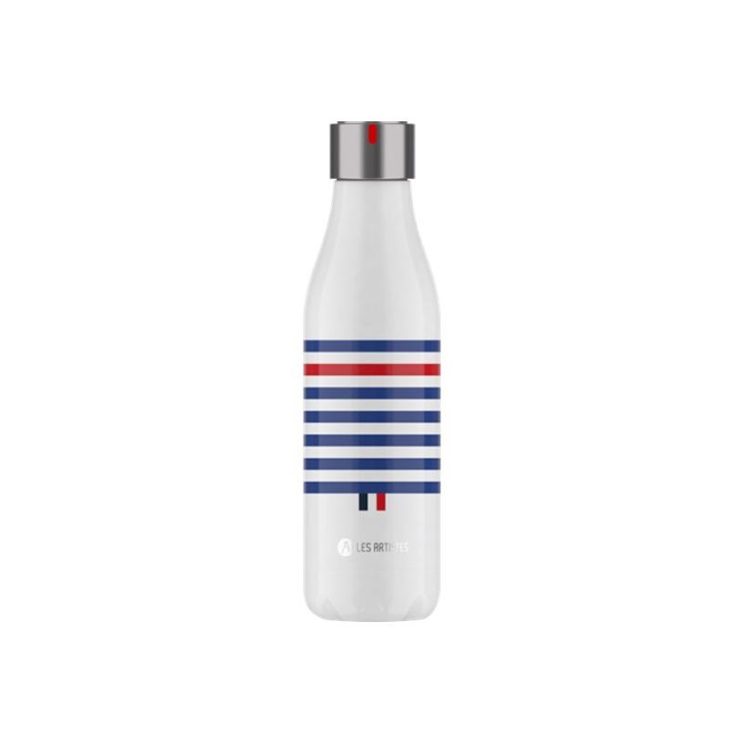 3614300042492-Les Artistes Paris - Gourde Bouteille isotherme 500 ml - Sailor bleu/blanc/rouge - acier i-P_405133553_1-0