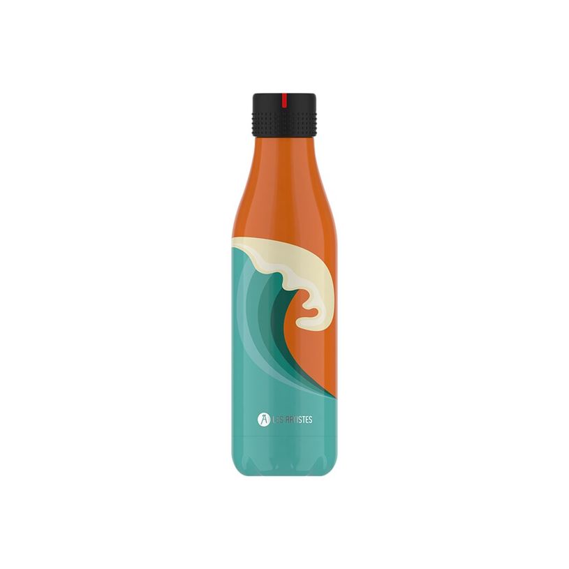 3614300042751-Les Artistes Paris - Gourde Bouteille isotherme 500 ml - Wave - acier inoxydable-P_405133600_1-0