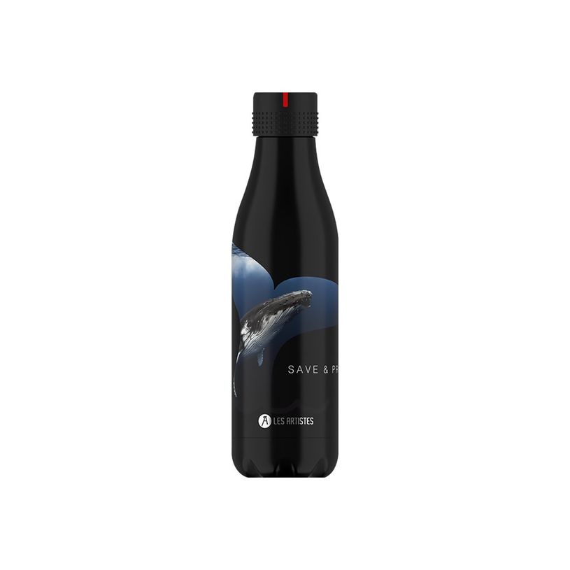 3614300043178-Les Artistes Paris - Gourde Bouteille isotherme 500 ml - Save & Protect - acier inoxydable-P_405133605_1-0