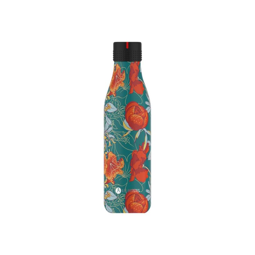 3614300040443-Les Artistes Paris - Gourde Bouteille isotherme 750 ml - Pivoines - acier inoxydable-P_405133619_1-0