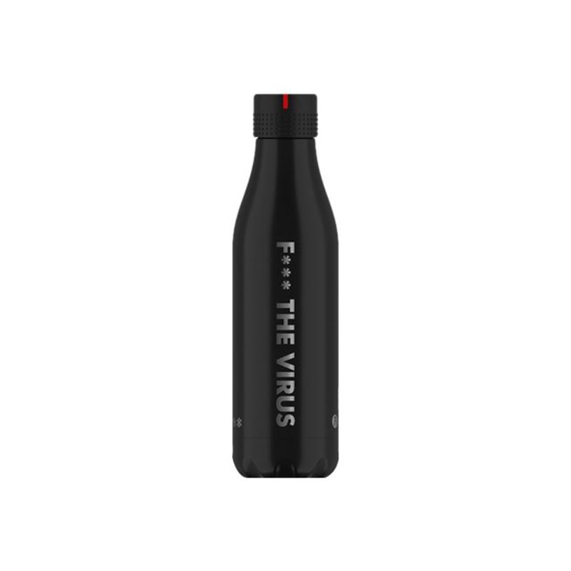 3614300021671-Les Artistes Paris - Gourde Bouteille isotherme 500 ml - F*** the virus - acier inoxydable-P_405133656_1-0