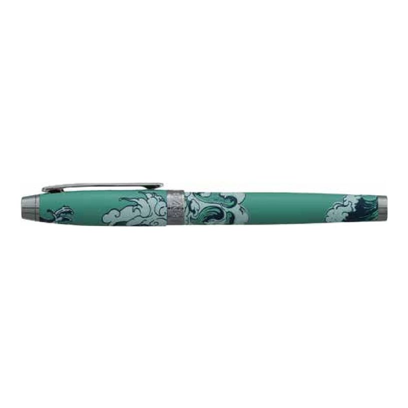 3219918222757-Enzo Varini Mini Taormina Tropea - Roller - acier vert motif vague-P_405133936_1-0