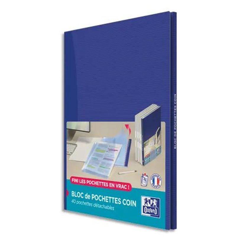 3141720145569-Oxford Live & Go - Bloc de 40 pochettes coins détachables - A4 - 9/100e lisse - incolore-P_405134511_1-0