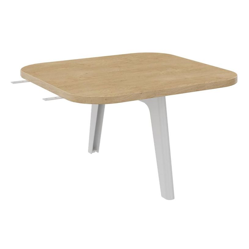 3253310177505-Tablette de liaison ou d'extension ILO - L67xP67 cm - Pieds blanc - structure chêne clair-P_405134623_1-0