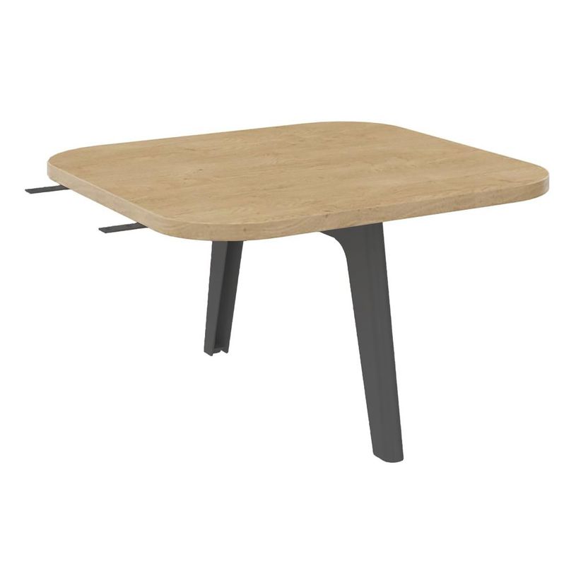 3253310179608-Tablette de liaison ou d'extension ILO - L67xP67 cm - Pieds carbone - structure chêne cla-P_405134624_1-0