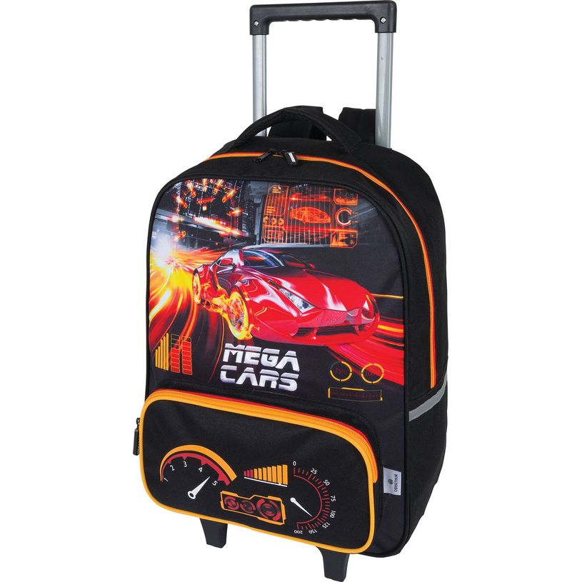 3664447150567-Sac à dos à roulettes Megacars - 1 compartiment - Exclusivité Bureau Vallée - Oberthur-P_405134890_1-0