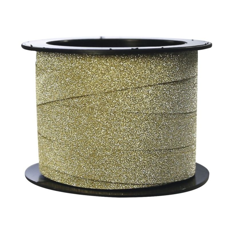 3663619059868-Clairefontaine - Bolduc ruban d'emballage cadeau - 1 cm x 10 m - noir, argent scintillant, or pailleté--2