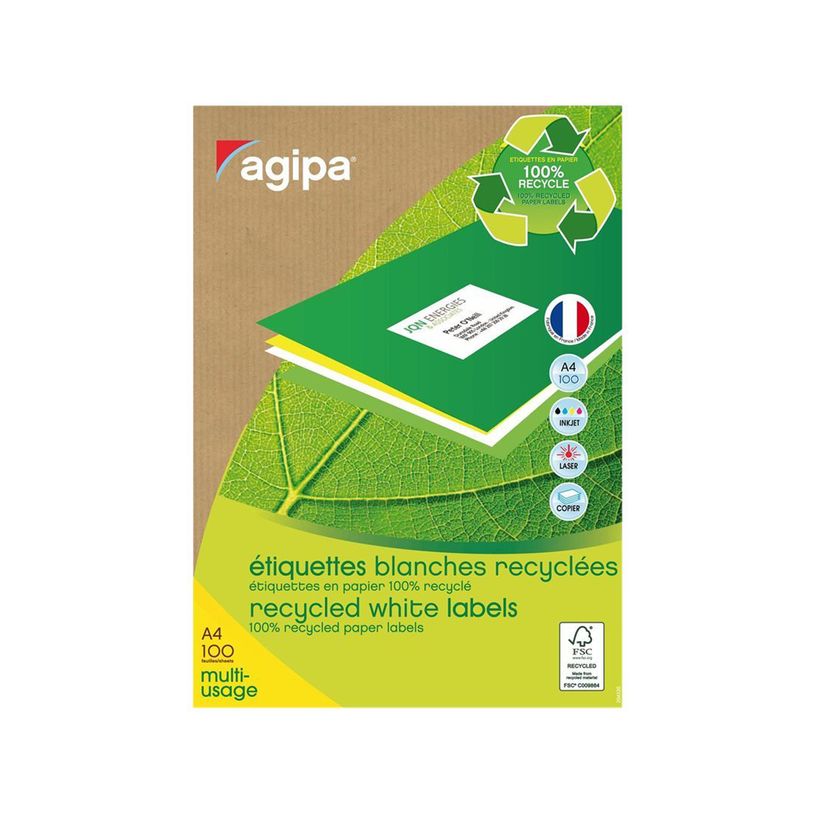 3270241011937-Apli Agipa - 400 Étiquettes 100% recyclées blanches multi-usages - 105 x 148,5 mm - coin-P_405137220_2-0