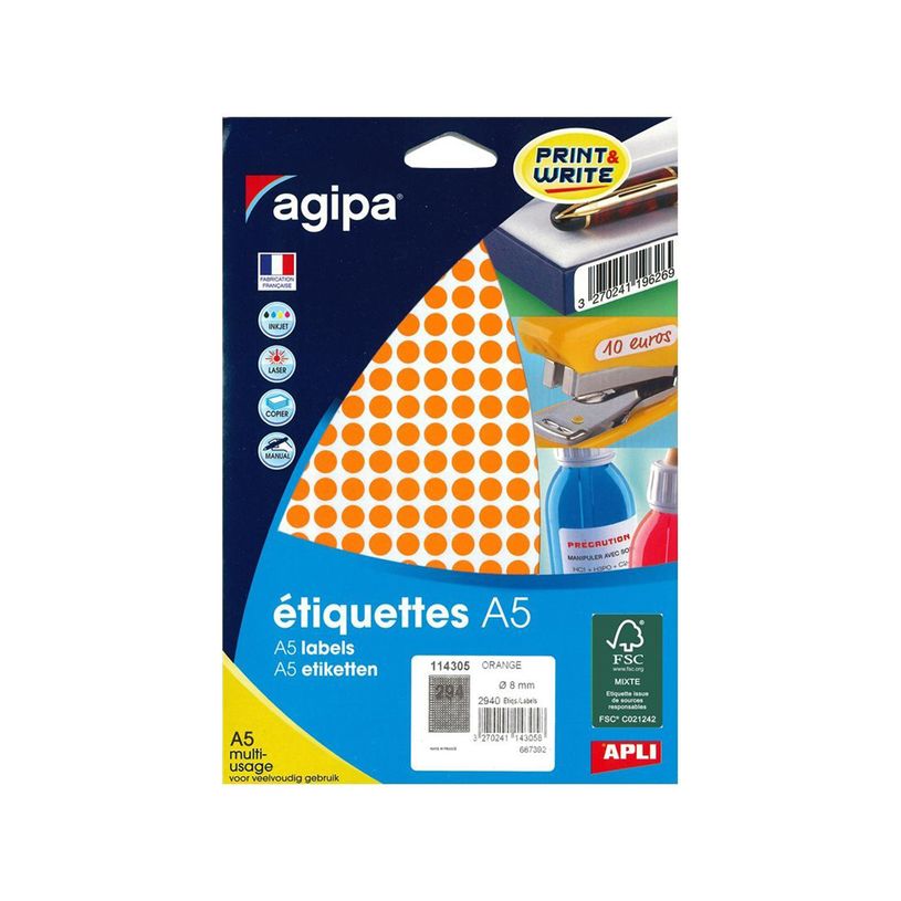 3270241143058-Apli Agipa - Etui A5 - 2940 Pastilles oranges - diamètre 8 mm - réf 114305-P_405137255_3-0