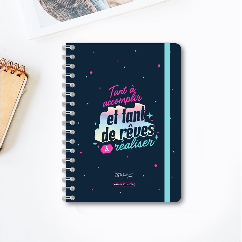 8445641031358-Agenda Mr Wonderful Tant de rêves - 1 semaine sur 2 pages - 12 x 17 cm - Viquel-P_405139847_1-0